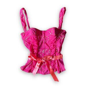 Vintage Y2K Rampage Bustier Corset Top Pink